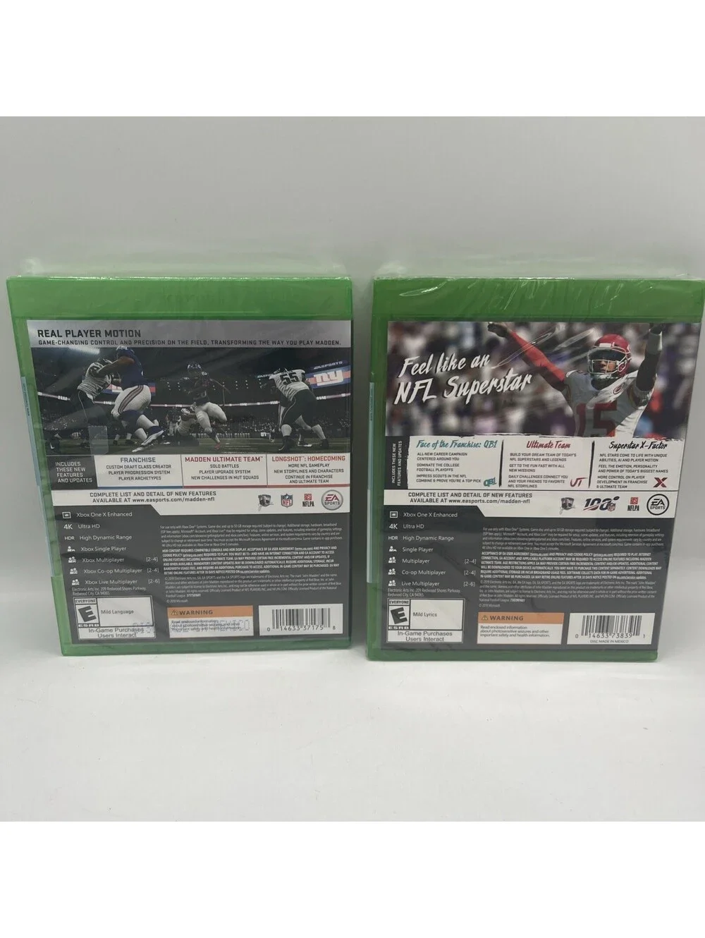 Xbox One Madden NFL 19 & NFL 20 EA Sports Football Video Game Lot 2 SEALED NEW